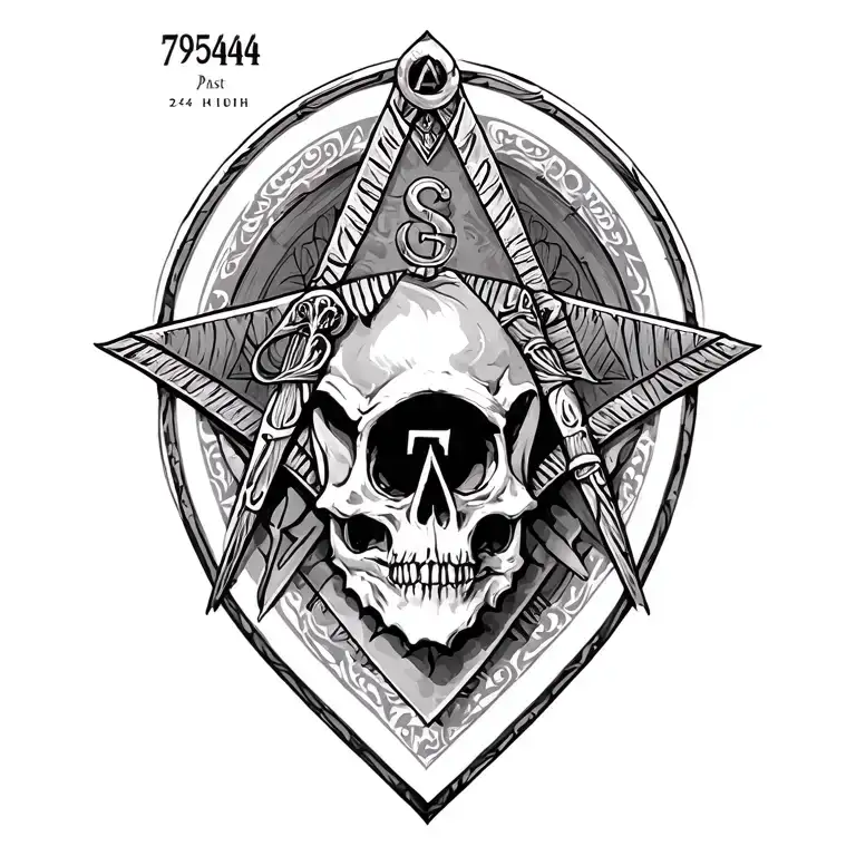 past master tattoo with number 795404 included in the 24 inch guage tattoo design idea