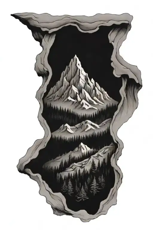 Blue Ridge Mountain sleeve tattoo tattoo design idea