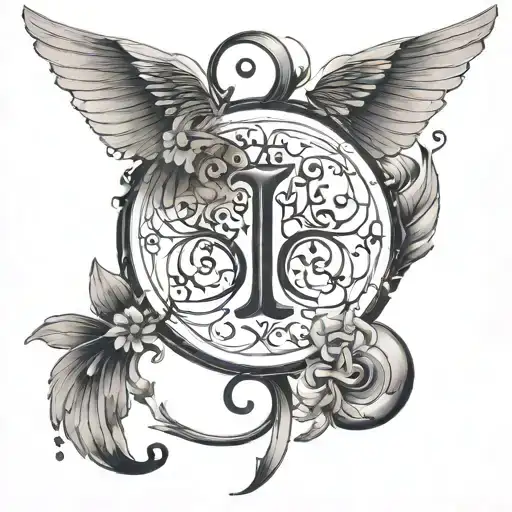A symbol that will be formed with the letters Π, Μ , Γ  and Μ (my grandma who passed away) and Β ( my uncle who passed a tattoo design idea