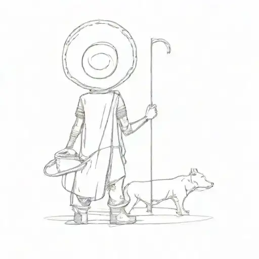 the men must be wearing a cowboy hat tattoo design idea