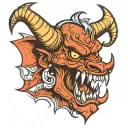 devil horn tattoo design idea