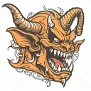devil horn tattoo design idea