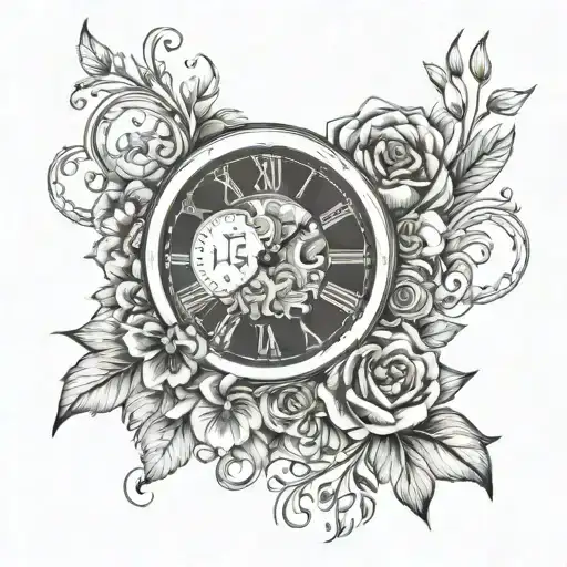 Daughter Birth Clock tattoo design idea