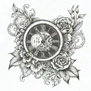 Daughter Birth Clock tattoo design idea