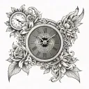 Daughter Birth Clock tattoo design idea