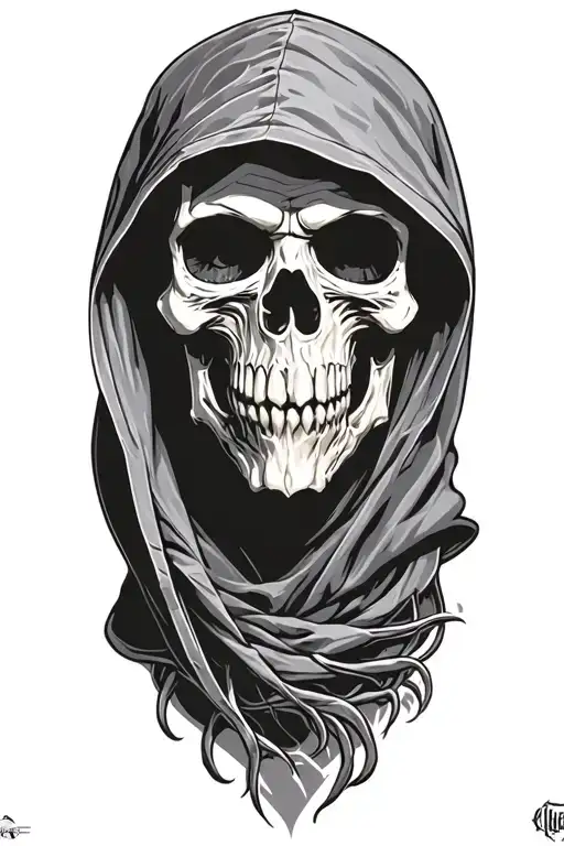 hooded reaper tattoo design idea