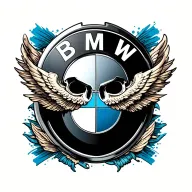 bmw logo transformed tattoo design idea