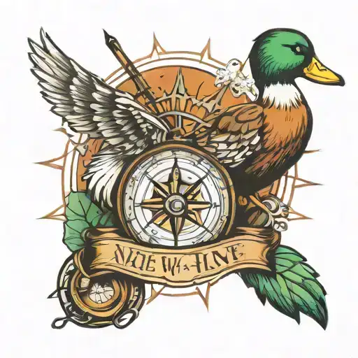 outdoor, fishing, compass, travel, son, patriotism, freedom, boating, ducks  tattoo design idea