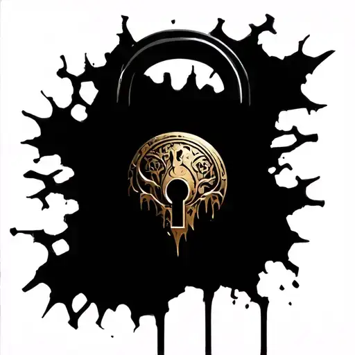 tormented intricated almost broken padlocks  tattoo design idea