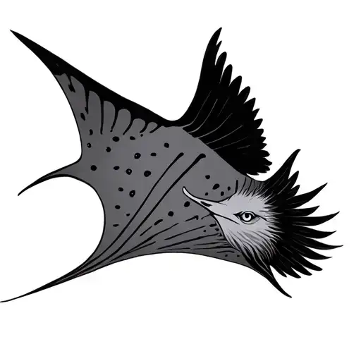 eagle ray tattoo design idea