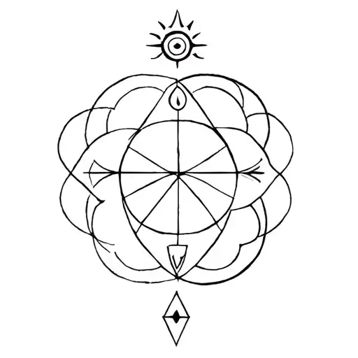 seven chakra symbols tattoo design idea