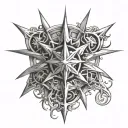 8 pointed star of chaos warhammer 40k tattoo design idea
