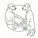 the relationship between the dog in heaven and the man on earth in a tattoo tattoo design idea