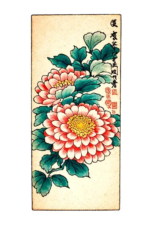 omamori tattoo chrysanthemum tattoo design idea