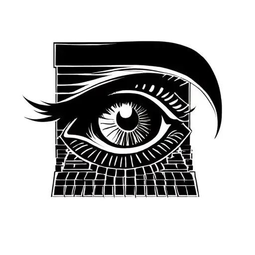 eye of horus in front of pyramid tattoo design idea
