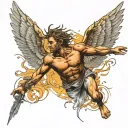 icarus falling from the sun tattoo design idea