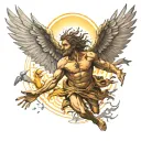 icarus falling from the sun tattoo design idea