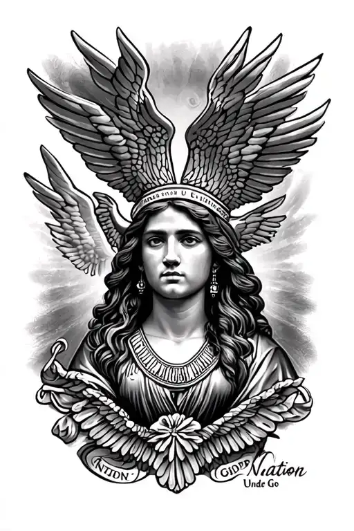 One Nation Under God tattoo design idea