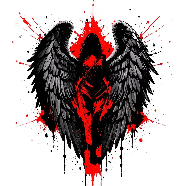 angel wing tattoo design idea
