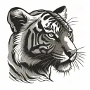 tiger simple stuffed animal tattoo design idea
