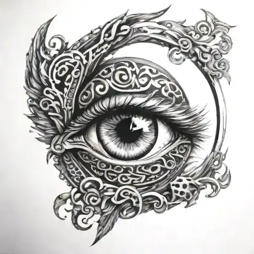 odin eye tattoo design idea