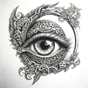 odin eye tattoo design idea