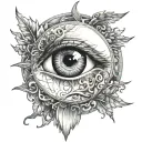 odin eye tattoo design idea