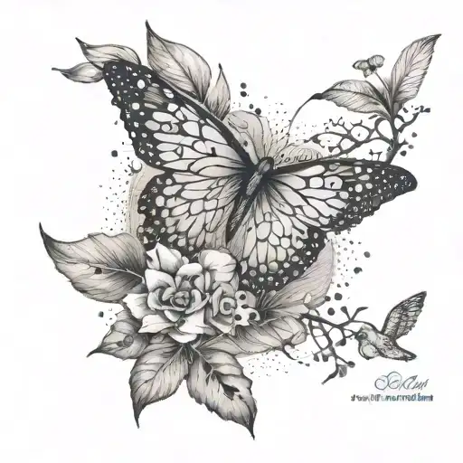 A nature-inspired tattoo incorporating elements of ecology and environment with a Taylor Swift lyric intertwined tattoo design idea