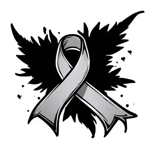 Recovery Ribbon tattoo design idea