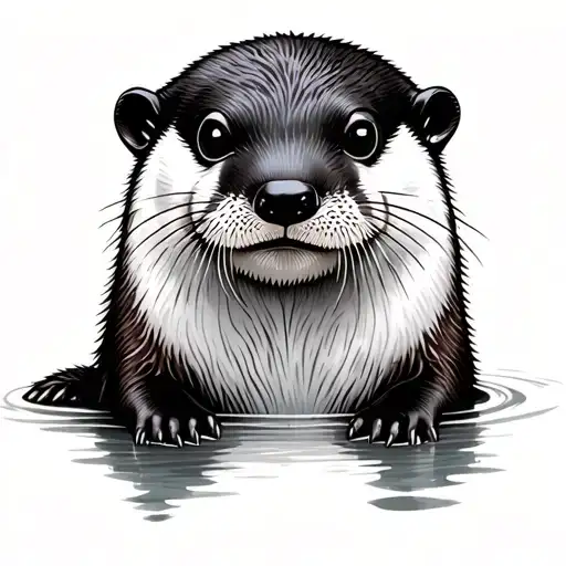 Otter tattoo design idea