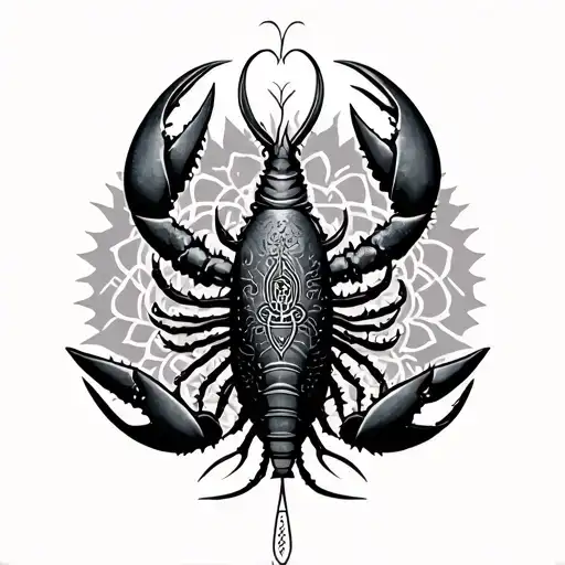 tree, lobster, mandala , ankh tattoo design idea