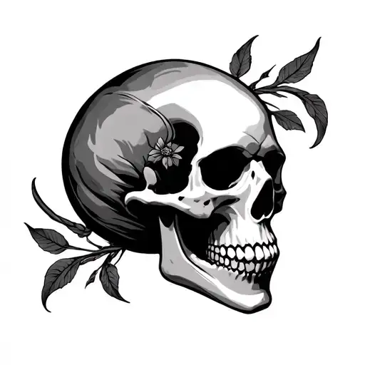 Gemini Skull tattoo design idea