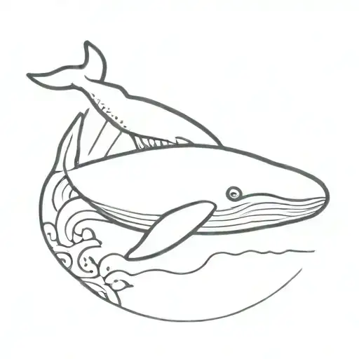 whale dont sleep token band logo tattoo design idea