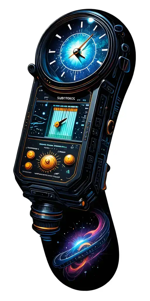 subtronics, galaxy, metronome, time tattoo design idea
