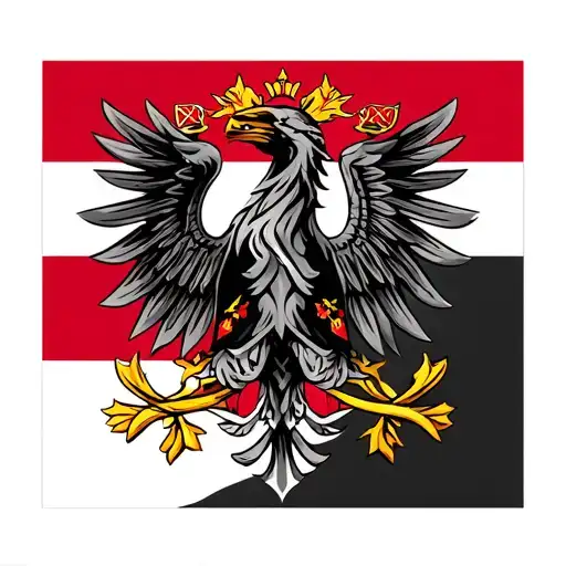 albanian flag tattoo design idea