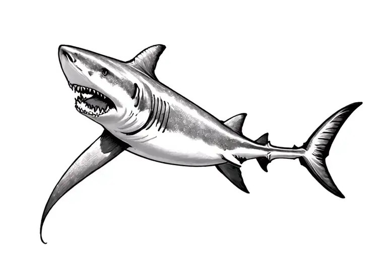 shark and coral reef tattoo tattoo design idea