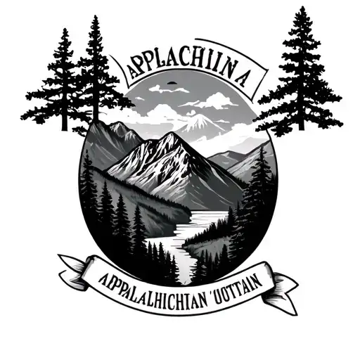 Appalachian Mountain tattoo design idea
