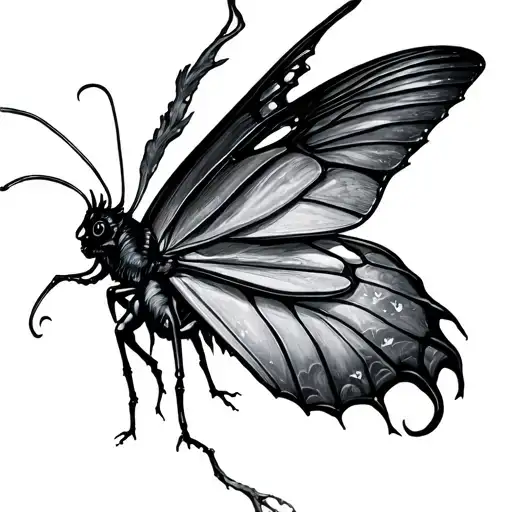 Metamorphosis tattoo design idea