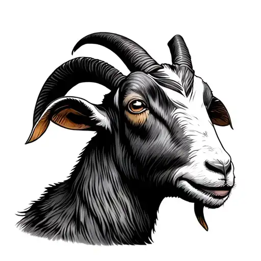 goat funny chubby tattoo design idea
