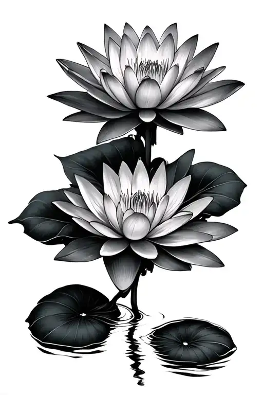 waterlily flower tattoo design tattoo design idea