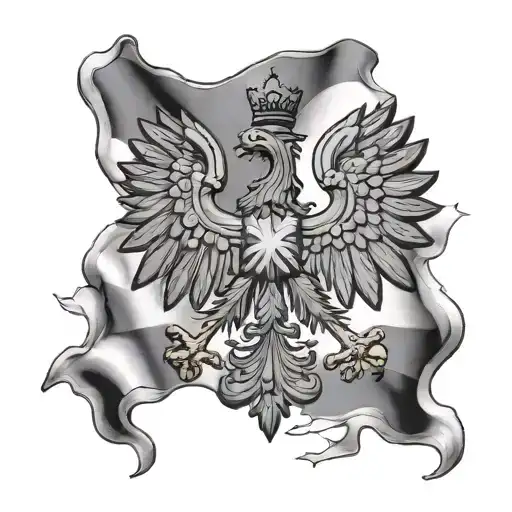 Polish flag morphing tattoo design idea