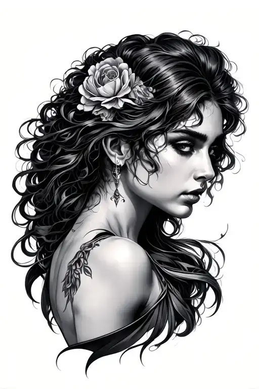 gemini constilation in back bicep tattoo design idea