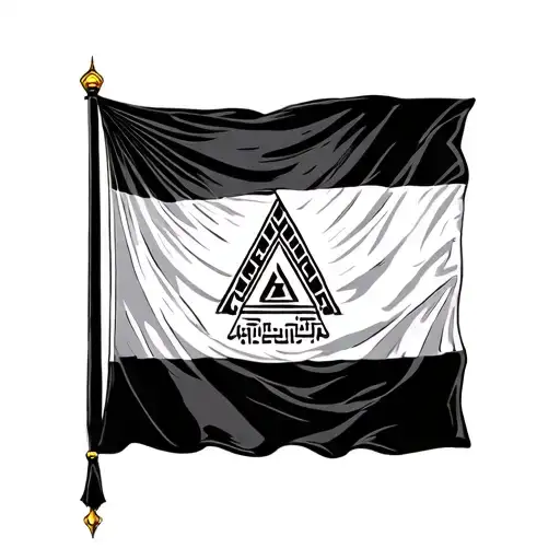 assyrian flag tattoo design idea