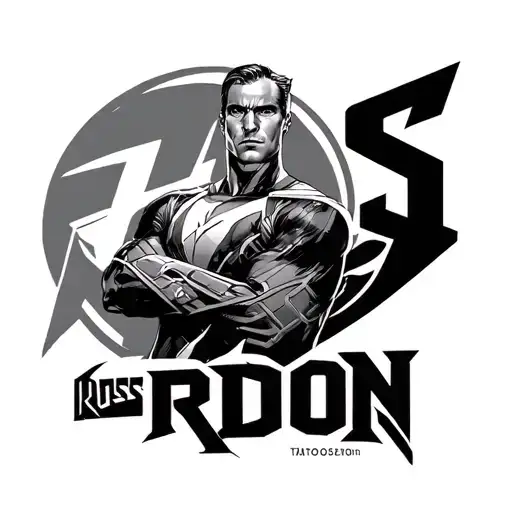 the name Ross as flash gordon movie tattoo design idea