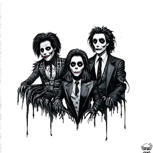 Beetlejuice characters tattoo design idea