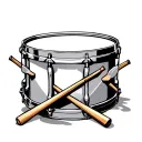 snare drum with sticks crossed tattoo design idea