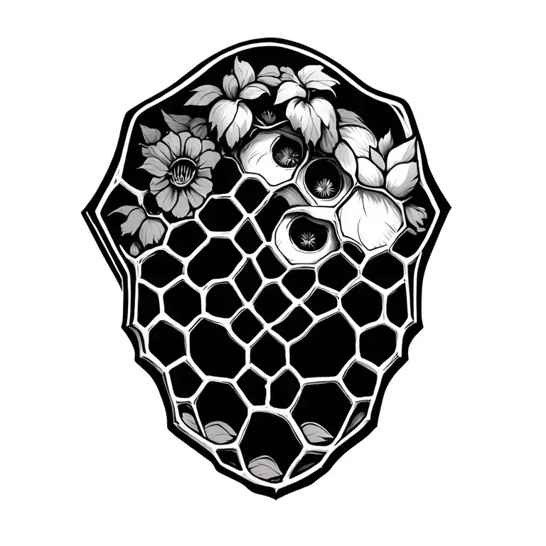 Honeycomb style tattoo tattoo design idea