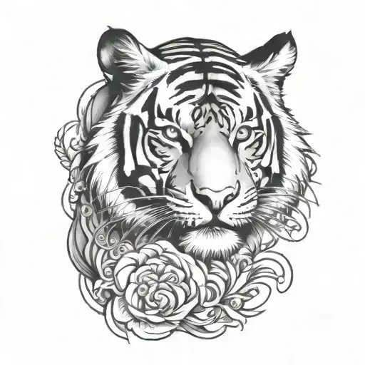 tiger in Japanese style tattoo tattoo design idea