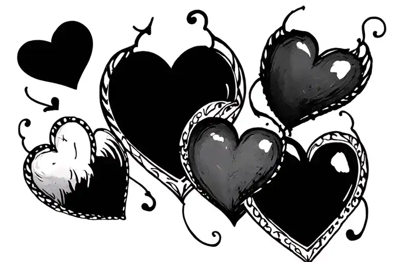 Hearts, Cute, tramp stamp tattoo design idea