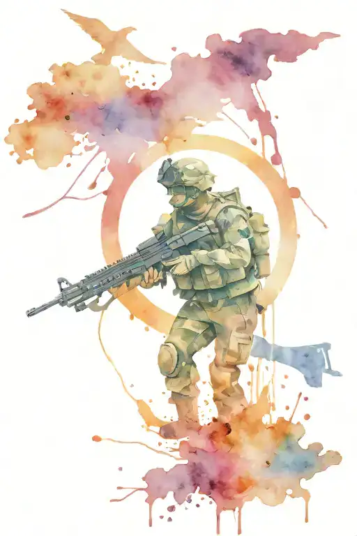 army ptsd tattoo design idea